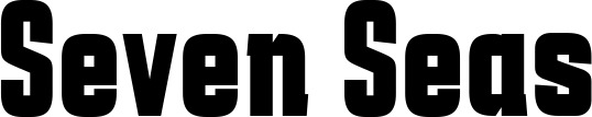 Vorschau des Bootsnamens "Seven Seas" als Schriftzug für "Bootsbeschriftung Fett 41"