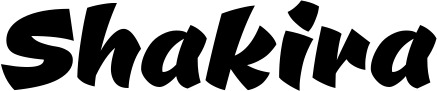 Vorschau des Bootsnamens "Shakira" als Schriftzug für "Bootsbeschriftung Neu 39"