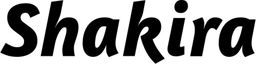 Bootsname 'Shakira' angezeigt als 'Bootsbeschriftung Kursiv 01'