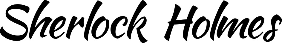 Vorschau des Bootsnamens "Sherlock Holmes" als Schriftzug für "Bootsbeschriftung Klassisch 73"