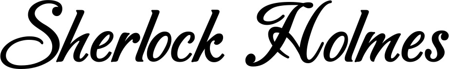 Vorschau des Bootsnamens "Sherlock Holmes" als Schriftzug für "Bootsbeschriftung Klassisch 50"