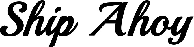 Vorschau des Bootsnamens "Ship Ahoy" als Schriftzug für "Style Klassisch 86"