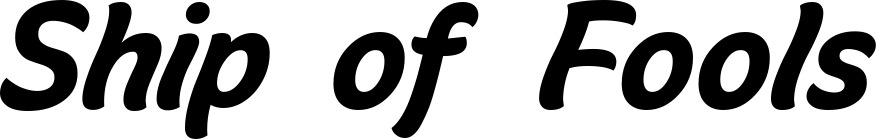 Vorschau des Bootsnamens "Ship of Fools" als Schriftzug für "Bootsbeschriftung Klassisch 14"