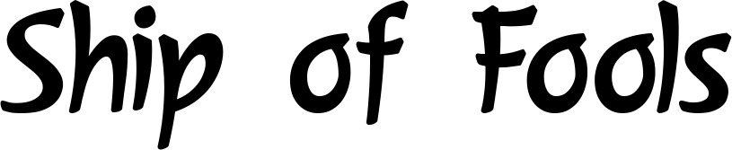 Vorschau des Bootsnamens "Ship of Fools" als Schriftzug für "Bootsbeschriftung Klassisch 72"