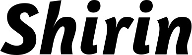 Vorschau des Bootsnamens "Shirin" als Schriftzug für "Bootsbeschriftung Kursiv 01"