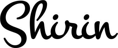 Vorschau des Bootsnamens "Shirin" als Schriftzug für "Bootsbeschriftung Klassisch 81"