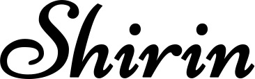 Vorschau des Bootsnamens "Shirin" als Schriftzug für "Style Klassisch 84"