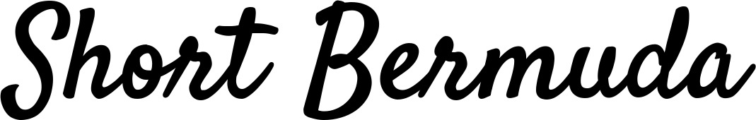 Vorschau des Bootsnamens "Short Bermuda" als Schriftzug für "Bootsbeschriftung Klassisch 96"