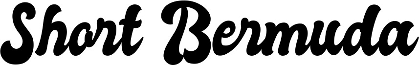 Vorschau des Bootsnamens "Short Bermuda" als Schriftzug für "Bootsbeschriftung Klassisch 41"