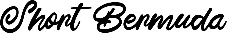 Vorschau des Bootsnamens "Short Bermuda" als Schriftzug für "Bootsbeschriftung Klassisch 102"