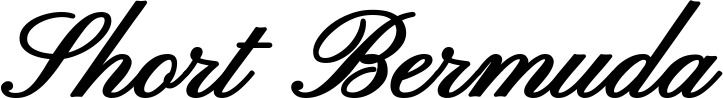 Vorschau des Bootsnamens "Short Bermuda" als Schriftzug für "Bootsbeschriftung Klassisch 107"