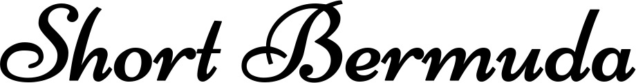 Vorschau des Bootsnamens "Short Bermuda" als Schriftzug für "Bootsbeschriftung Klassisch 84"