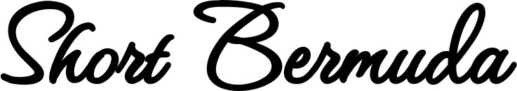 Vorschau des Bootsnamens "Short Bermuda" als Schriftzug für "Style Klassisch 111"