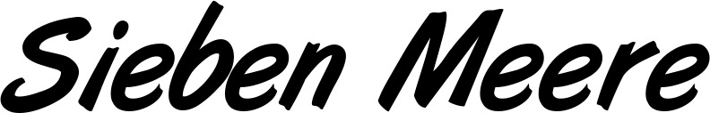 Vorschau des Bootsnamens "Sieben Meere" als Schriftzug für "Bootsbeschriftung Klassisch 38"