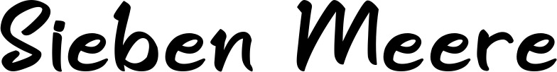 Vorschau des Bootsnamens "Sieben Meere" als Schriftzug für "Bootsbeschriftung Klassisch 95"