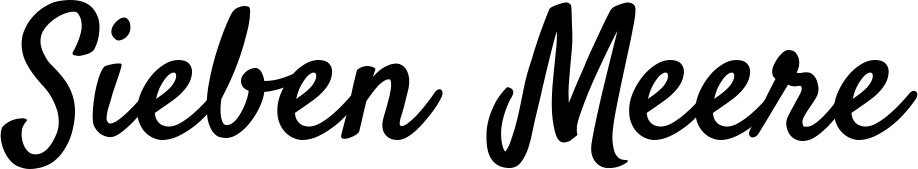 Vorschau des Bootsnamens "Sieben Meere" als Schriftzug für "Bootsbeschriftung Klassisch 96"