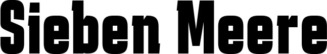 Vorschau des Bootsnamens "Sieben Meere" als Schriftzug für "Bootsbeschriftung Fett 41"