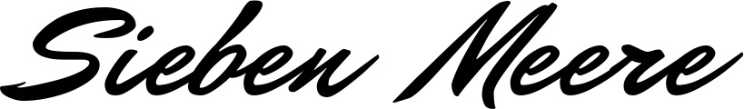 Vorschau des Bootsnamens "Sieben Meere" als Schriftzug für "Bootsbeschriftung Klassisch 82"
