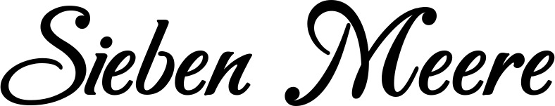 Vorschau des Bootsnamens "Sieben Meere" als Schriftzug für "Bootsbeschriftung Klassisch 50"
