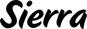 Vorschau des Bootsnamens "Sierra" als Schriftzug für "Bootsbeschriftung Klassisch 19"