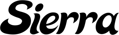 Vorschau des Bootsnamens "Sierra" als Schriftzug für "Bootsbeschriftung Klassisch 33"