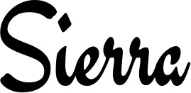Vorschau des Bootsnamens "Sierra" als Schriftzug für "Bootsbeschriftung Klassisch 63"