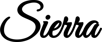 Vorschau des Bootsnamens "Sierra" als Schriftzug für "Bootsbeschriftung Klassisch 68"