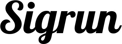 Vorschau des Bootsnamens "Sigrun" als Schriftzug für "Bootsbeschriftung Neu 50"
