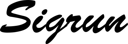 Vorschau des Bootsnamens "Sigrun" als Schriftzug für "Bootsbeschriftung Klassisch 03"