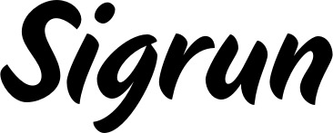 Vorschau des Bootsnamens "Sigrun" als Schriftzug für "Bootsbeschriftung Klassisch 19"