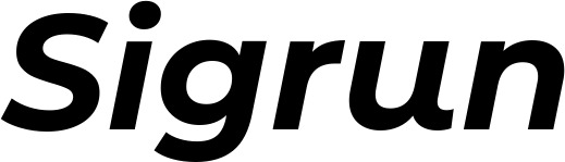 Vorschau des Bootsnamens "Sigrun" als Schriftzug für "Bootsbeschriftung Kursiv 07"