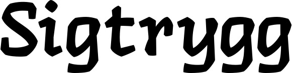 Vorschau des Bootsnamens "Sigtrygg" als Schriftzug für "Bootsbeschriftung Neu 47"