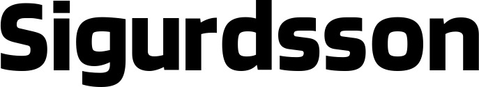 Vorschau des Bootsnamens "Sigurdsson" als Schriftzug für "Bootsbeschriftung Fett 11"