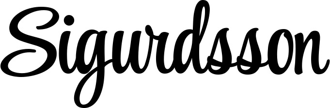 Vorschau des Bootsnamens "Sigurdsson" als Schriftzug für "Style Klassisch 101"