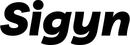 Vorschau des Bootsnamens "Sigyn" als Schriftzug für "Bootsbeschriftung Kursiv 06"
