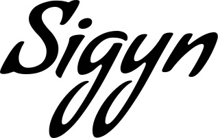 Vorschau des Bootsnamens "Sigyn" als Schriftzug für "Bootsbeschriftung Klassisch 57"