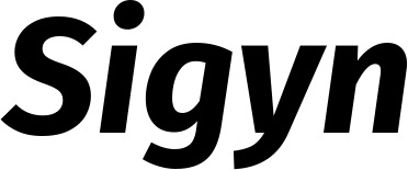 Vorschau des Bootsnamens "Sigyn" als Schriftzug für "Bootsbeschriftung Kursiv 03"