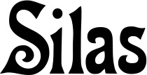 Vorschau des Bootsnamens "Silas" als Schriftzug für "Bootsbeschriftung Neu 44"