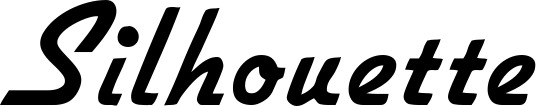 Vorschau des Bootsnamens "Silhouette" als Schriftzug für "Bootsbeschriftung Klassisch 66"