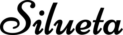 Vorschau des Bootsnamens "Silueta" als Schriftzug für "Bootsbeschriftung Klassisch 84"