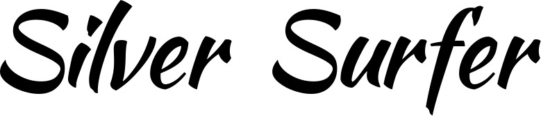 Vorschau des Bootsnamens "Silver Surfer" als Schriftzug für "Bootsbeschriftung Klassisch 73"