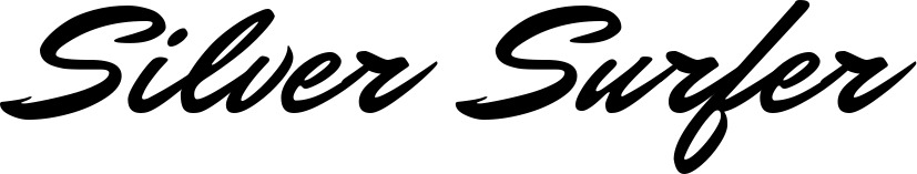 Vorschau des Bootsnamens "Silver Surfer" als Schriftzug für "Bootsbeschriftung Klassisch 82"