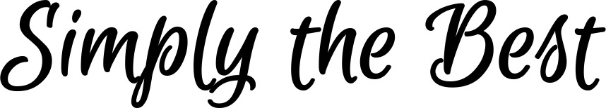 Vorschau des Bootsnamens "Simply the Best" als Schriftzug für "Bootsbeschriftung Klassisch 105"