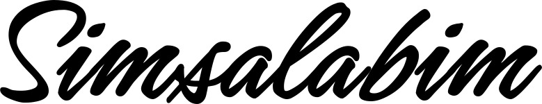 Vorschau des Bootsnamens "Simsalabim" als Schriftzug für "Bootsbeschriftung Klassisch 71"