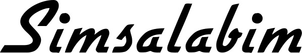 Vorschau des Bootsnamens "Simsalabim" als Schriftzug für "Bootsbeschriftung Klassisch 66"