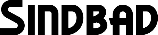 Vorschau des Bootsnamens "Sindbad" als Schriftzug für "Bootsbeschriftung Neu 26"