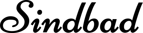 Vorschau des Bootsnamens "Sindbad" als Schriftzug für "Bootsbeschriftung Klassisch 84"