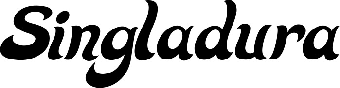 Vorschau des Bootsnamens "Singladura" als Schriftzug für "Bootsbeschriftung Klassisch 33"