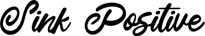 Vorschau des Bootsnamens "Sink Positive" als Schriftzug für "Bootsbeschriftung Klassisch 102"