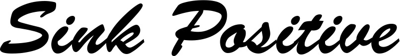 Vorschau des Bootsnamens "Sink Positive" als Schriftzug für "Bootsbeschriftung Klassisch 03"